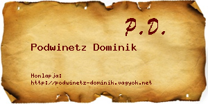 Podwinetz Dominik névjegykártya