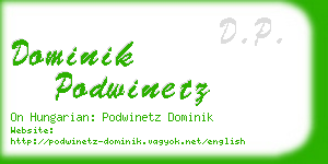 dominik podwinetz business card